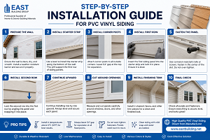 Step-by-step installation guide for PVC Vinyl Siding